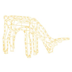 vidaXL Kerstfiguur rendier warmwit 73x31x45 cm