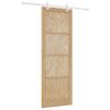 vidaXL Schuifdeur Natuurlijk en Wit 83 x 232 cm Massief grenenhout