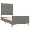 vidaXL Bedframe met hoofdbord stof donkergrijs 80x200 cm