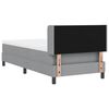 vidaXL Boxspringbed met matras Lichtgrijs 190 x 90 cm Polyester