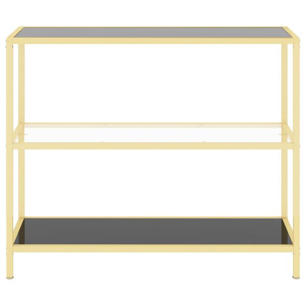 vidaXL Schap 100x36x90 cm gehard glas zwart en transparant