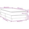vidaXL Boxspring met matras fluweel donkergrijs 80x210 cm