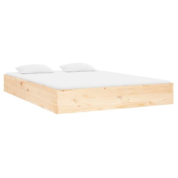 vidaXL Bedframe massief hout 140x190 cm