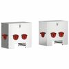 vidaXL Kip voerbak 2 pcs Zilver 40,5 x 25 x 38 cm Gegalvaniseerd staal