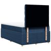 vidaXL Boxspring met matras stof blauw 120x200 cm