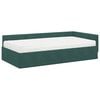 vidaXL Hoekbedframe met Matras Anders 2 pcs Groen Fluweel