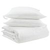 vidaXL Dekbed Set met kussen 3 st Wit Donsveertjes