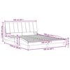 vidaXL Bedframe zonder matras "Hanko" stof cr&egrave;mekleurig 160x200 cm