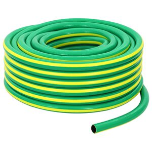 vidaXL Tuinslang 5-Lags Groen en Geel 1 / 2'' 10 m PVC