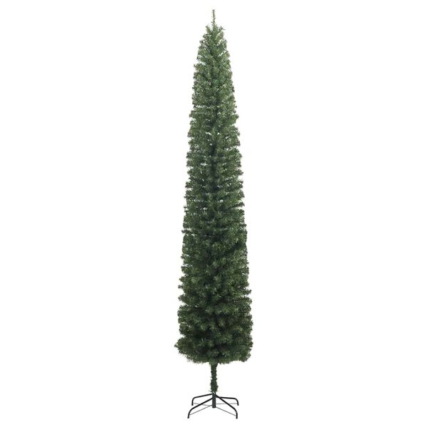 vidaXL Kunstkerstboom Groen 270 cm PVC en Staal en Kunststof