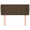 vidaXL Hoofdbord met randen 103x23x78/88 cm stof donkerbruin