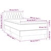 vidaXL Boxspring met matras en LED stof lichtgrijs 90x200 cm