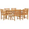 vidaXL Tuin eettafelset 7 pcs Bruin Massief Acaciahout