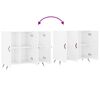 vidaXL Dressoir 90x34x80 cm bewerkt hout hoogglans wit