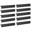 vidaXL Afdekprofiel voor tuinafboording 10 st 100 x 10 x 15 cm Staal