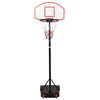 vidaXL Basketbalstandaard 216-250 cm polyetheen wit