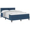 vidaXL Boxspringbed met matras met hoofdeinde Blauw 160 x 200 cm Stof