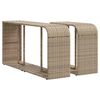 vidaXL 10-delige Loungeset met kussens poly rattan beige