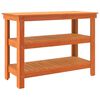 vidaXL Werkbank Wasbruin 110,5 x 50 x 80 cm Massief grenenhout