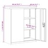 vidaXL Archiefkast 90x40x145 cm staal wit