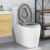vidaXL Toiletzitting Grijs 44,5 x 37,3 x 4,3 cm Duroplast