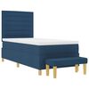 vidaXL Boxspring bed met matras met hoofdeinde Blauw 80 x 200 cm Stof