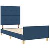 vidaXL Bedframe met hoofdeinde Blauw 80 x 200 cm Stof