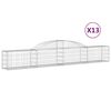 vidaXL Schanskorven 13 st gewelfd 300x30x40/60 cm gegalvaniseerd ijzer