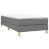 vidaXL Boxspring met matras stof donkergrijs 90x190 cm
