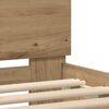 vidaXL Bedframe artisanaal eikenkleurig 90 x 200 cm Bewerkt hout
