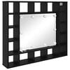 vidaXL Spiegelkast Zwart Eiken 91 x 15 x 76,5 cm Bewerkt hout