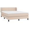 vidaXL Boxspring met matras kunstleer cappuccinokleurig 140x200 cm