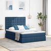 vidaXL Opbergbed met LED met matras Blauw 140 x 200 cm Polyester