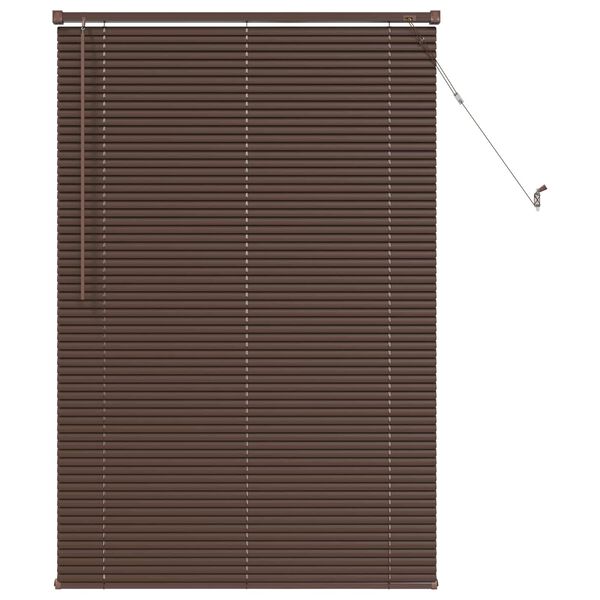 vidaXL Venetiaanse Blind Donkerbruin met Patroon 150 x 100 cm PVC