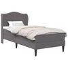 vidaXL Bedframe met hoofdeinde Grijs 100 x 200 cm Kunstleer