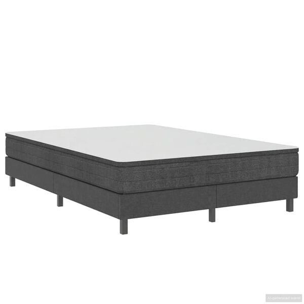 vidaXL Boxspringframe stof grijs 160x200 cm
