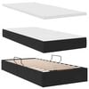 vidaXL Opslag bed met matras met hoofdeinde Zwart 180 x 200 cm Fluweel
