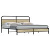 vidaXL Bedframe zonder matras metaal sonoma eikenkleurig 183x213 cm