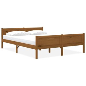 vidaXL Bedframe massief grenenhout honingbruin 160x200 cm