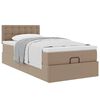 vidaXL Ottomaanse bed met matras 80x200cm kunstleer cappuccinokleurig