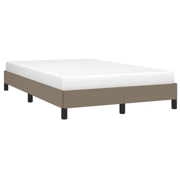 vidaXL Bedframe zonder matras 120x190 cm stof taupe