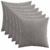 vidaXL Kussensloop 6 pcs ALMELO Lichtgrijs 30 x 30 cm corduroy