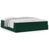 vidaXL Ottoman bed met matras 180x200 cm fluweel donkergroen