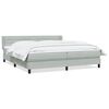 vidaXL Boxspring met matras fluweel lichtgrijs 180x220 cm