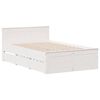 vidaXL Bedframe zonder matras met hoofdbord grenenhout wit 120x190 cm