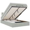 vidaXL Ottoman bed met matras en LED's 120x200 cm fluweel lichtgrijs