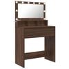 vidaXL Slaapkamer Kaptafels Bruin Eiken 80 x 39,6 x 135 cm