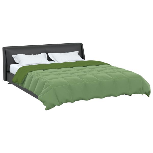vidaXL Vol jaar dekbed Gekwilt Groen 200 x 240 cm Microfiber