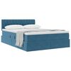 vidaXL Opslag bed met matras Donkerblauw 140 x 200 cm Fluweel