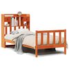 vidaXL Bed met boekenkast zonder matras grenenhout wasbruin 100x200 cm